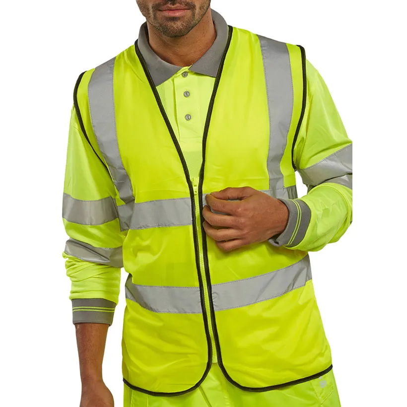 Beeswift Hi-vis Vest Zip Fastened — Saturn Yellow